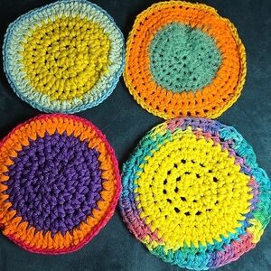 Colorful Crochet Coaster Set
